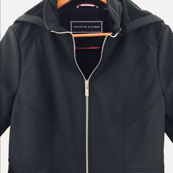 Tommy Hilfiger Black Jacket Coat Detachable Hood - Picture 4 of 8